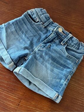 Gap Kids 1969 Classic Blue Denim Roll-Cuff Shorts Girls Size 5